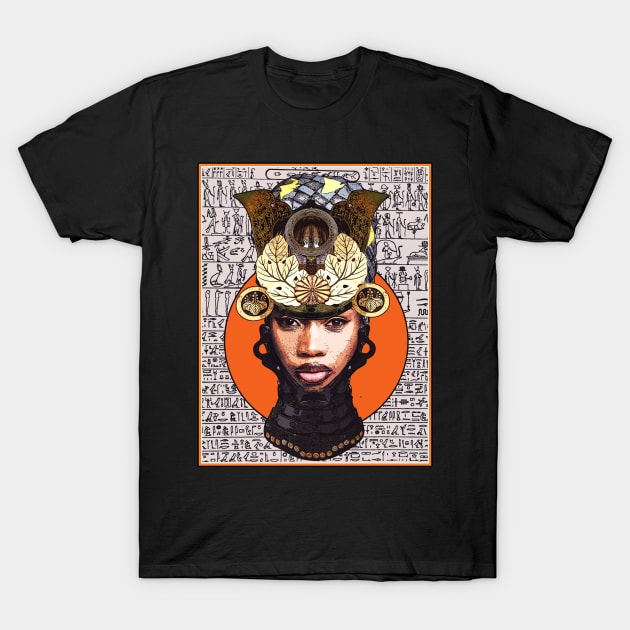 Afro Shogun POC Japan Mash Up T-Shirt by Glass Table Designs